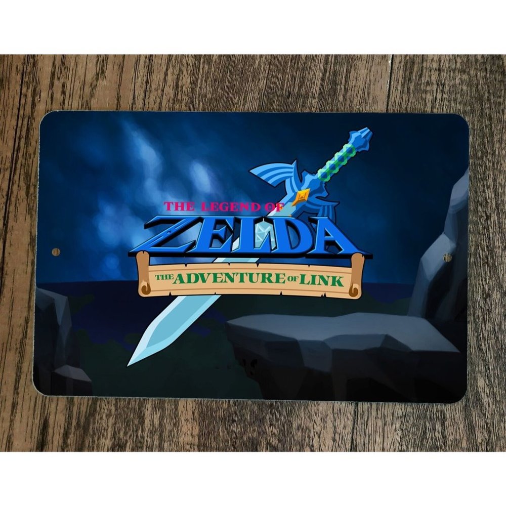 The Legend Adventure of Link Zelda 8x12 Metal Wall Sign Video Game‎ Poster